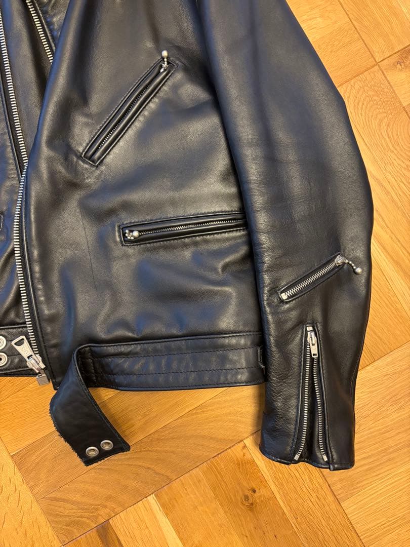 ルイスレザーズ　サイクロン　ダブルライダースジャケット 黒