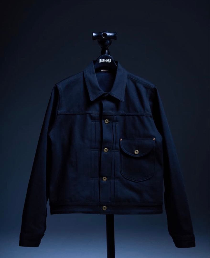 Schott ブラックデニムジャケット