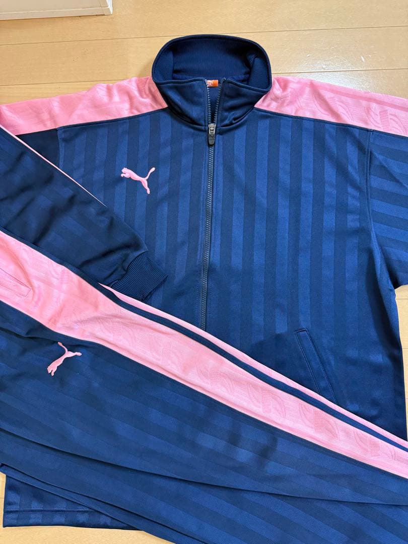 PUMA ジャージセットアップ　廃盤のネイビー/ピンク　大きめサイズ