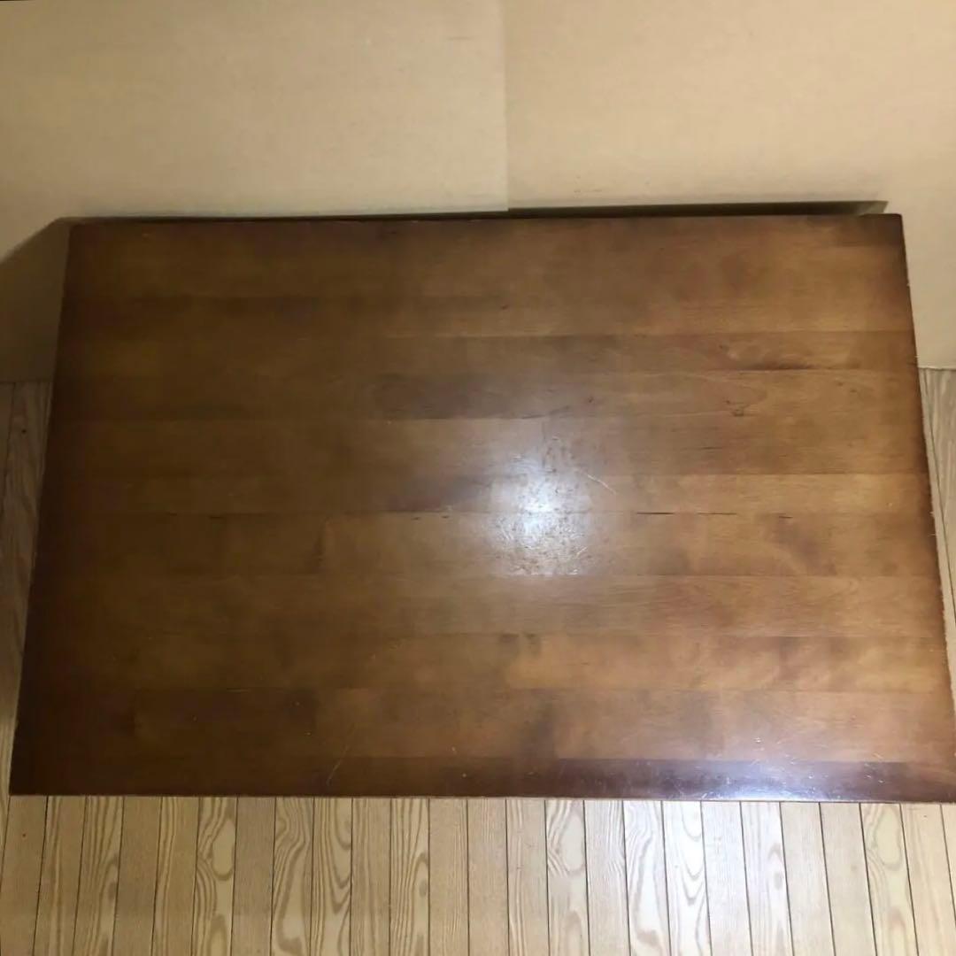 無印良品MUJI W900 バーチセンターテーブル引出し付き　※引出し一ヶ所傷有