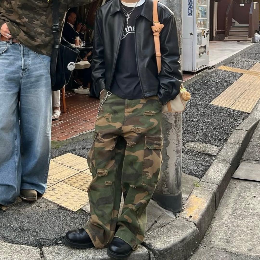 パンツ Antidote Worldwide Camo cargo pants
