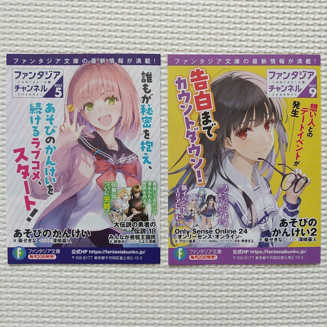 あそびのかんけい 2冊セット まとめ売り ライトノベル ラノベ ファンタジア文庫