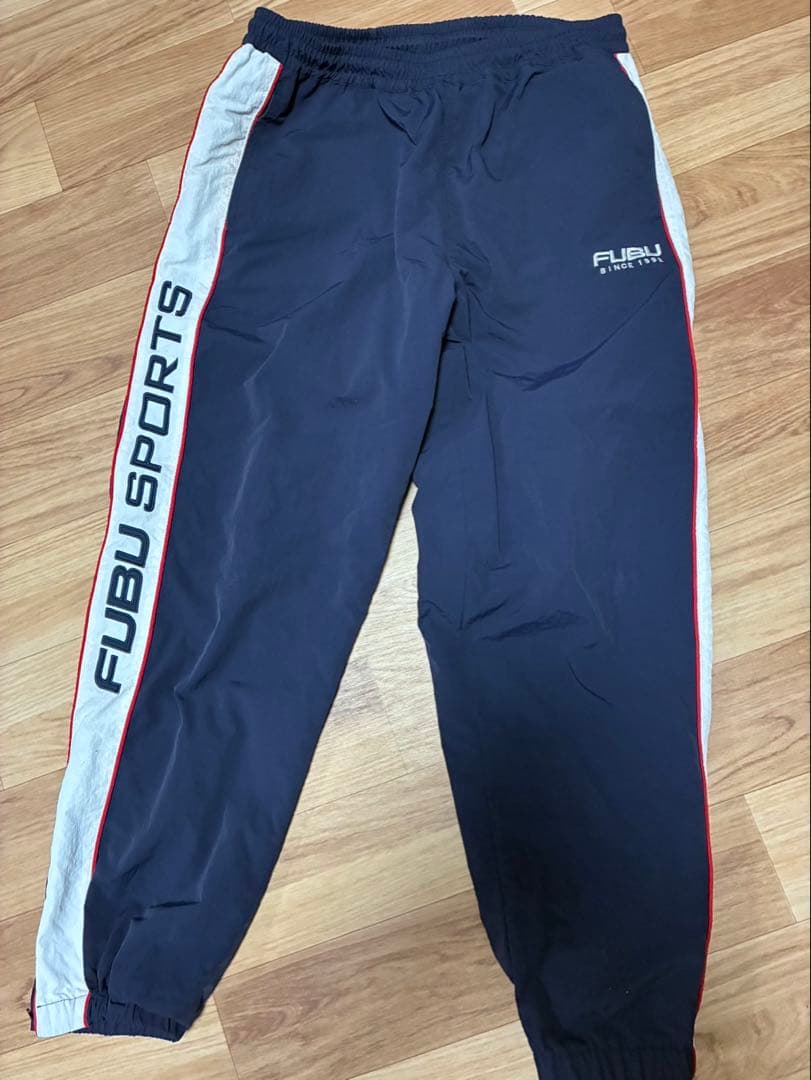 正規店FUBU フブ　ナイロンパンツ　防寒防風　dark blue