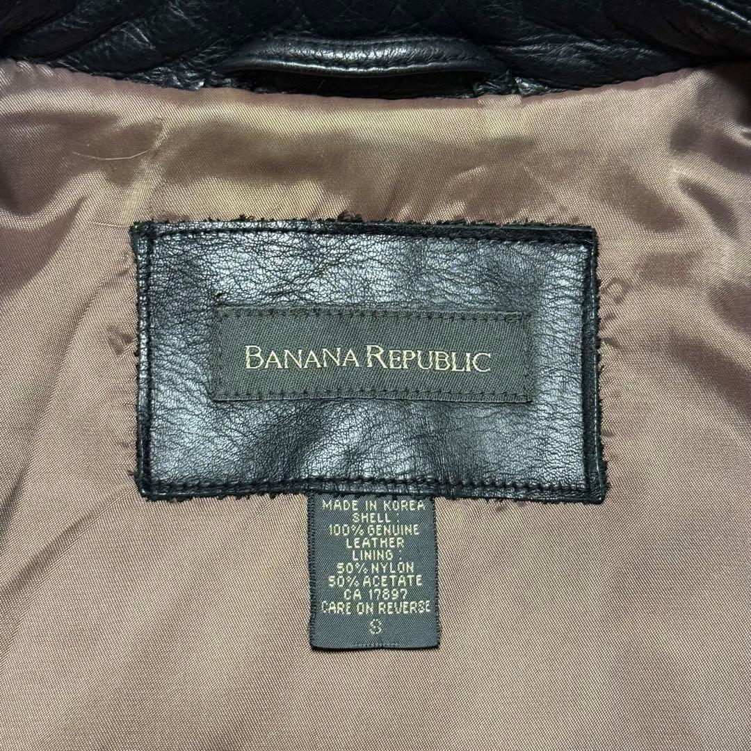 ジ*ン様 希少 90's BANANA REPUBLIC ダブルジップ レザージ