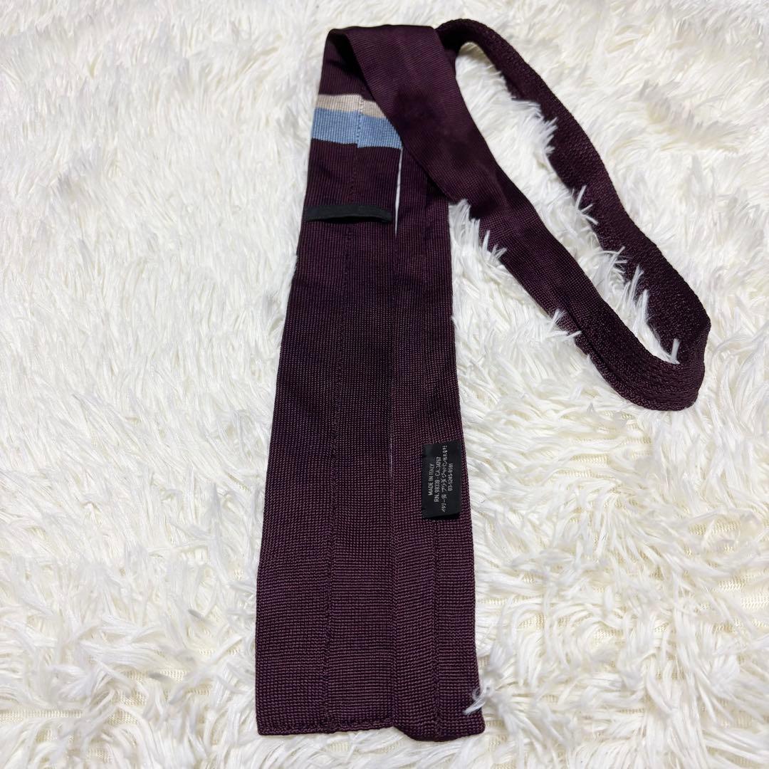 ✨激レア✨PRADA ネクタイ　ニットタイ　ボルドー　ソリッド