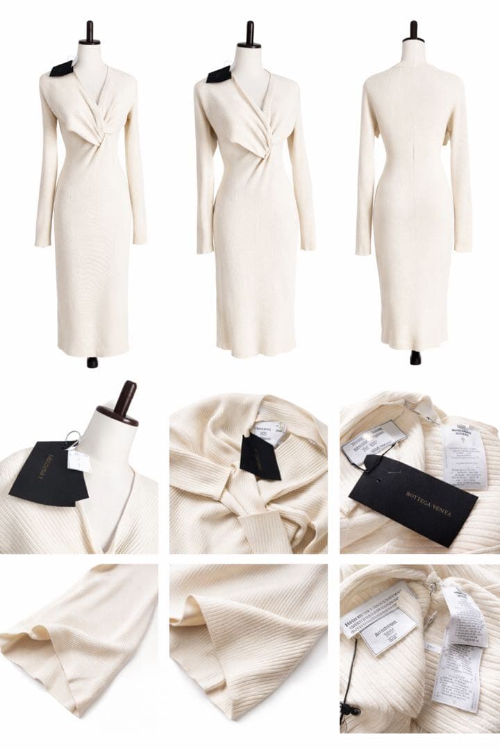BOTTEGA VENETA ニットワンピース オフホワイト 42