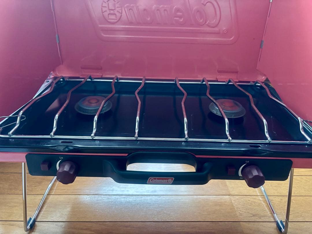 Coleman ツーバーナーコンロ ピンク