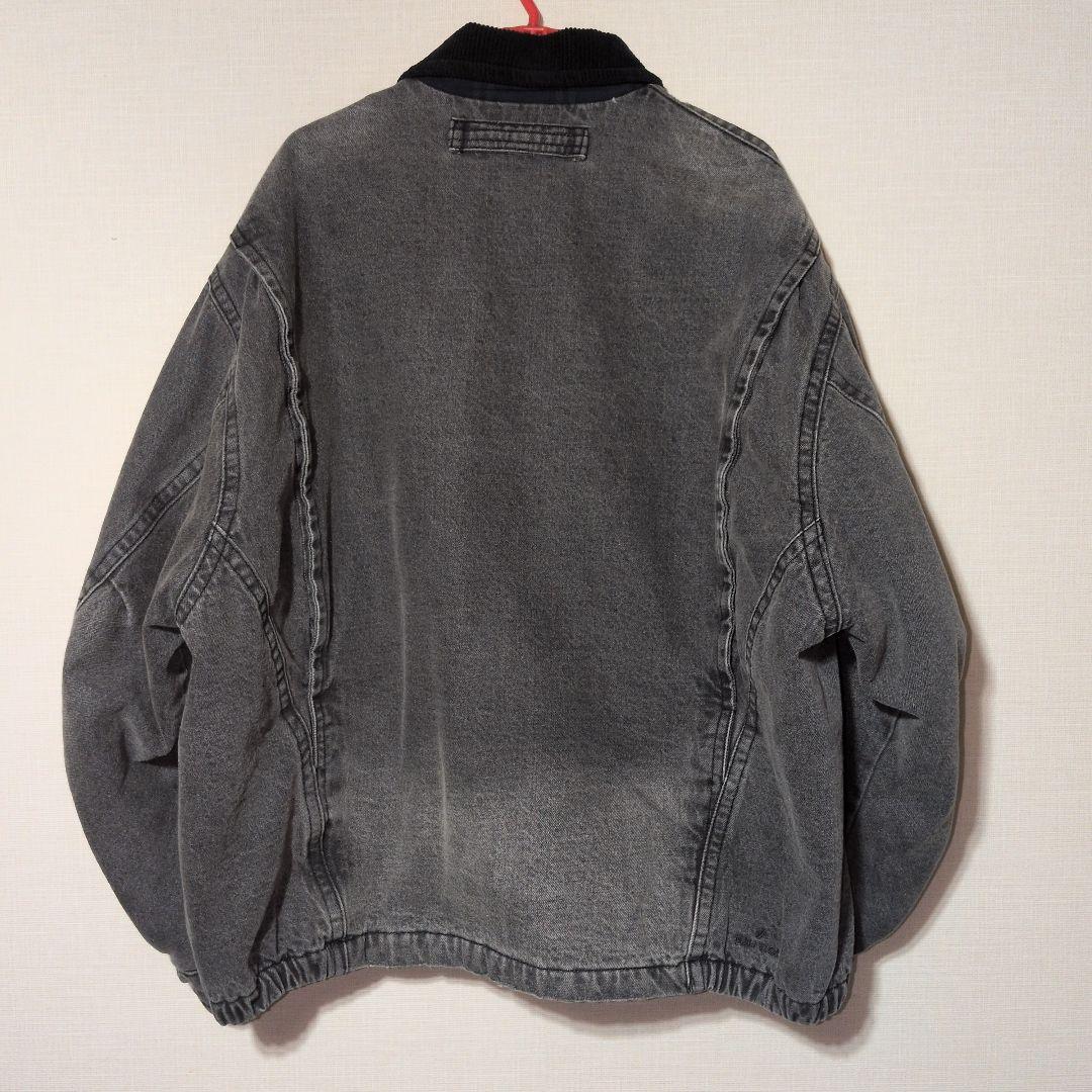 NAUTICA デニムジャケット ブラック ユーズド加工