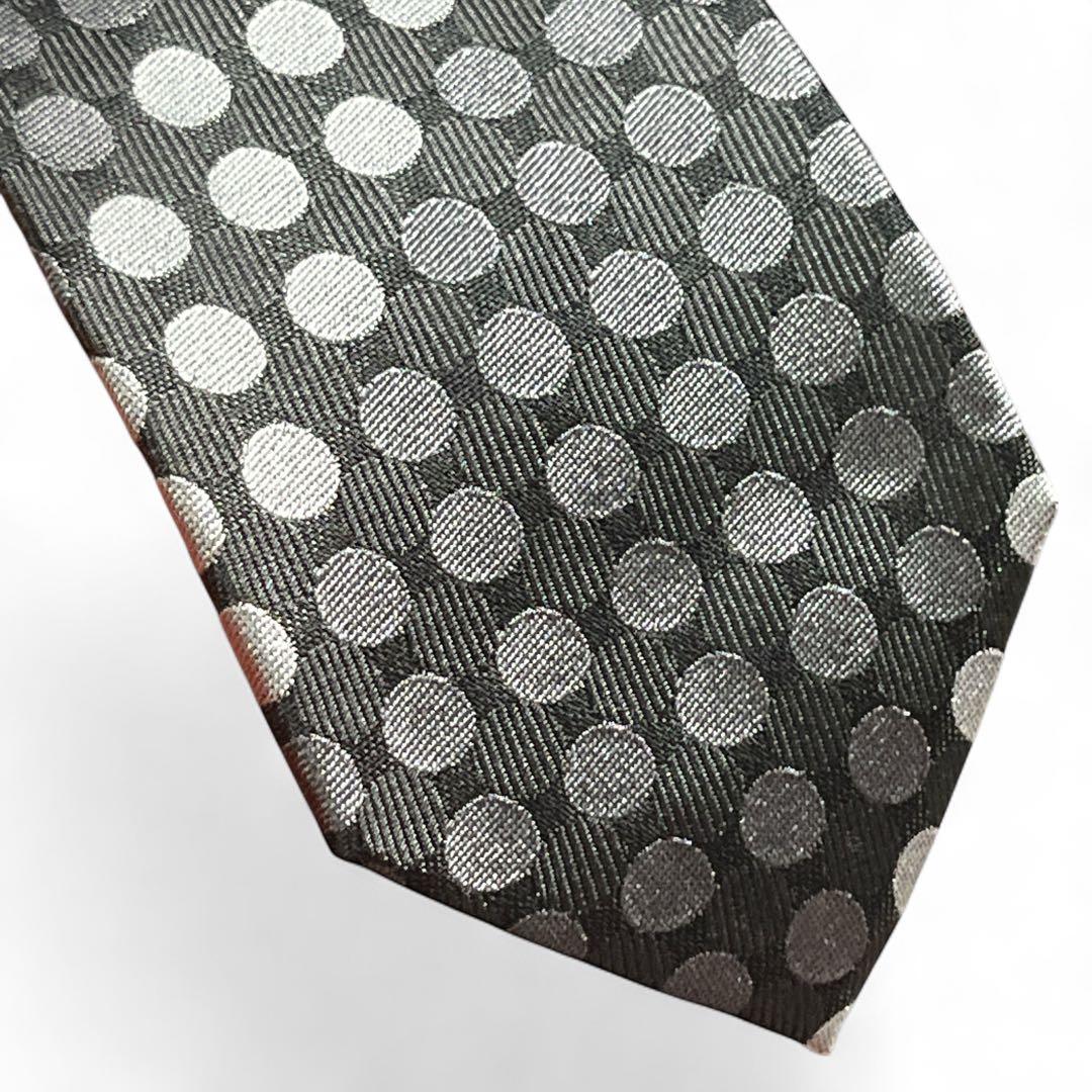 【わっぴー様】Paul Smith ネクタイ シルバー レジメンタル ドット
