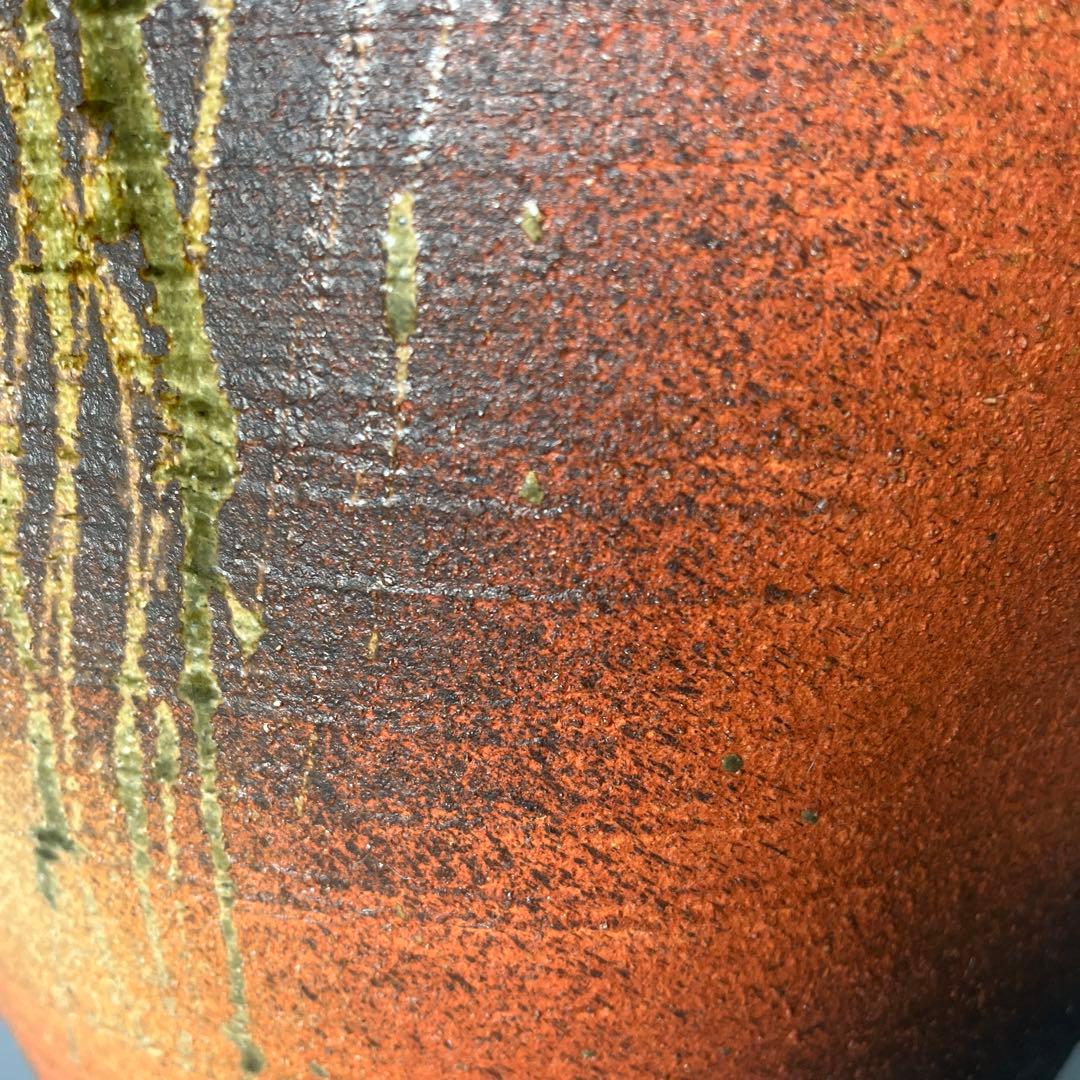 信楽焼傘立て  灰釉掛け流し 高さ42cm