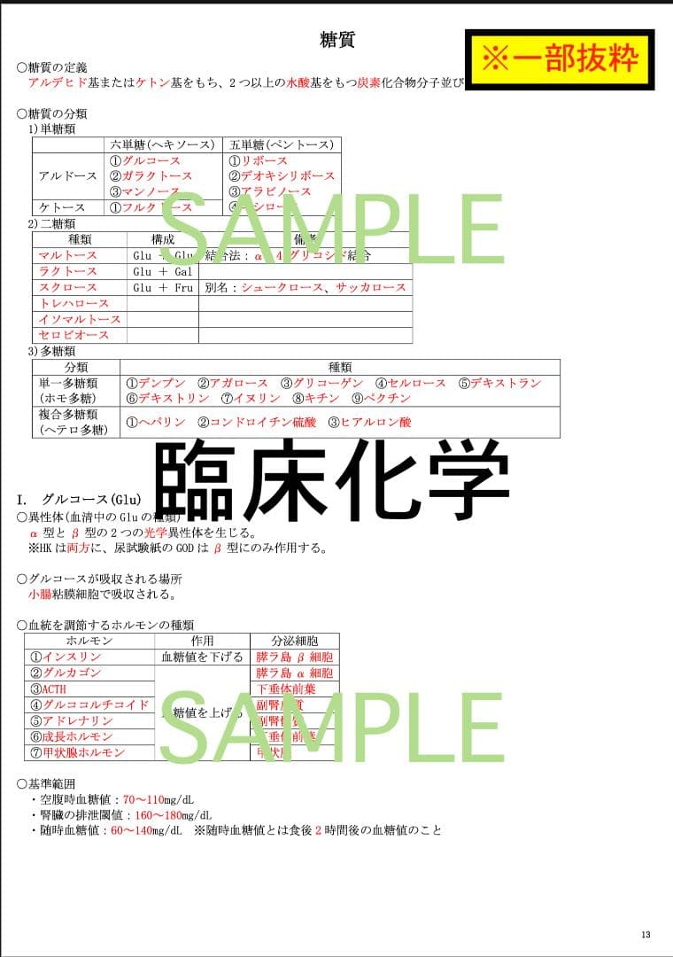 臨床検査技師 国家試験 主要7教科 過去問 対策 まとめ ノート 教科選択可