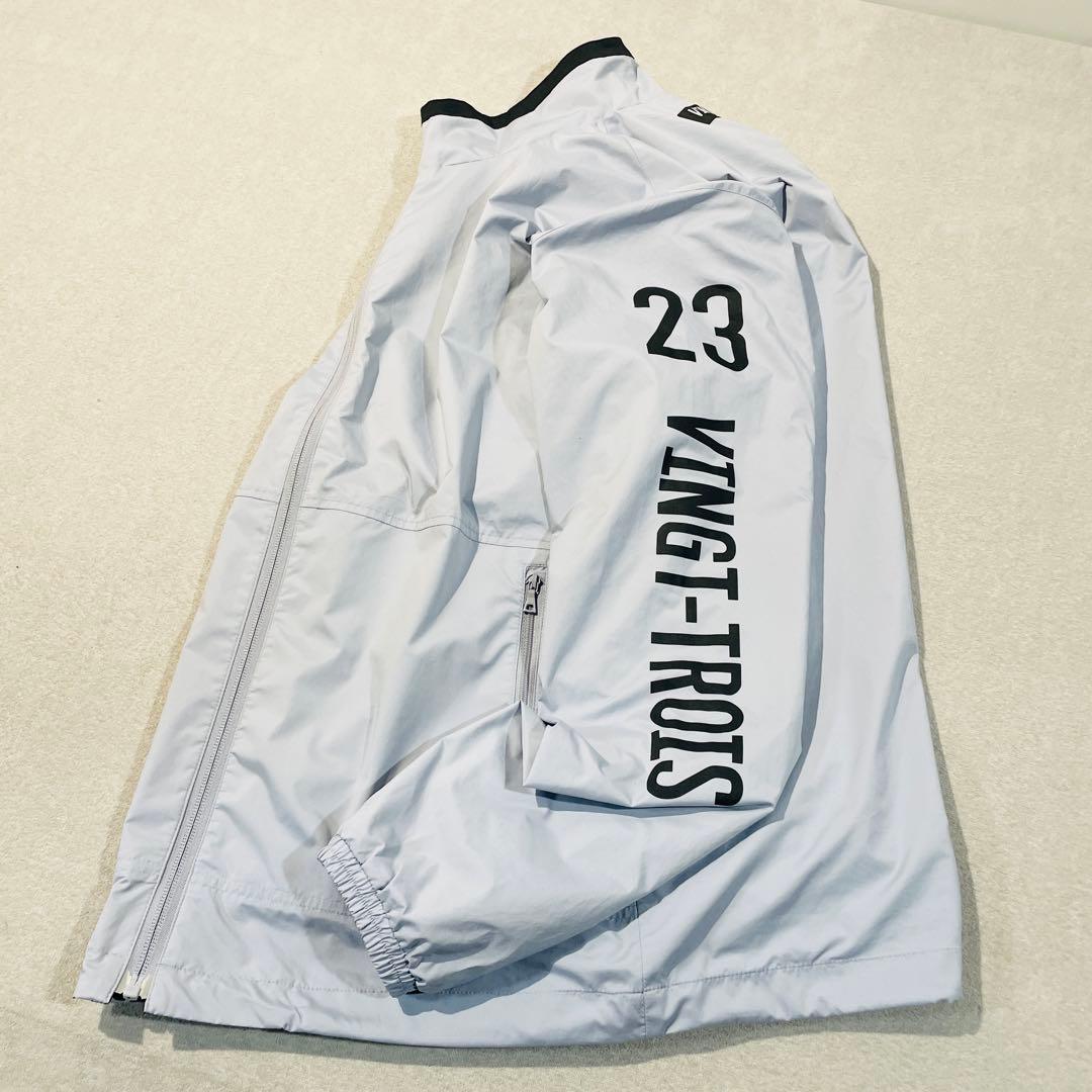 【美品!】23区GOLF テック系 フルジップ ナイロンジャケット L グレー
