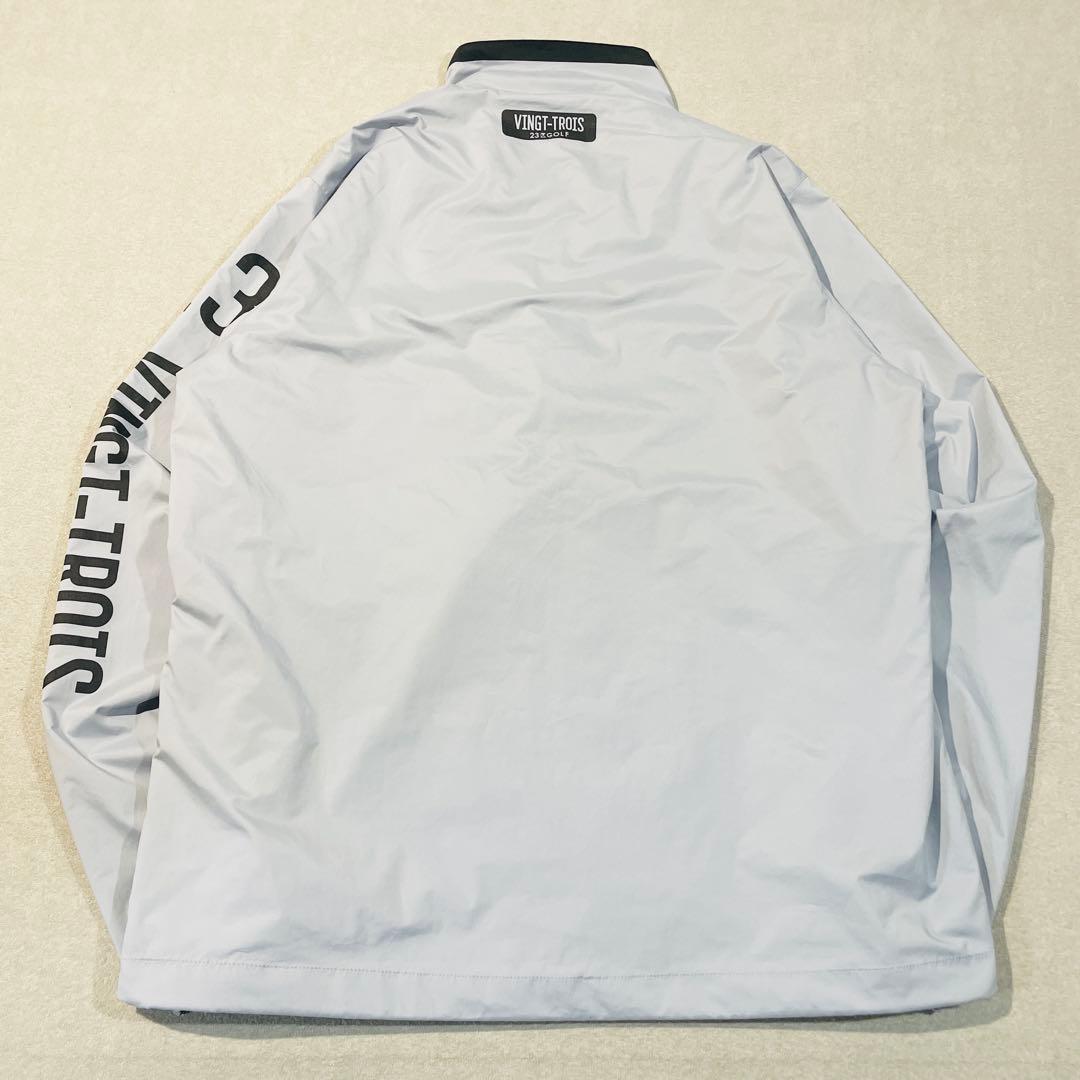 【美品!】23区GOLF テック系 フルジップ ナイロンジャケット L グレー