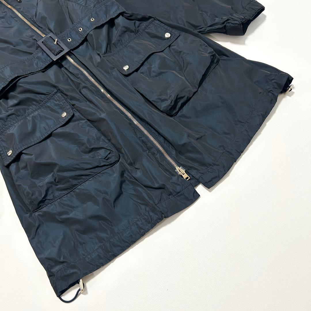 美品✨HERNO マウンテンパーカー ナイロンコート ベルト ネイビー 40