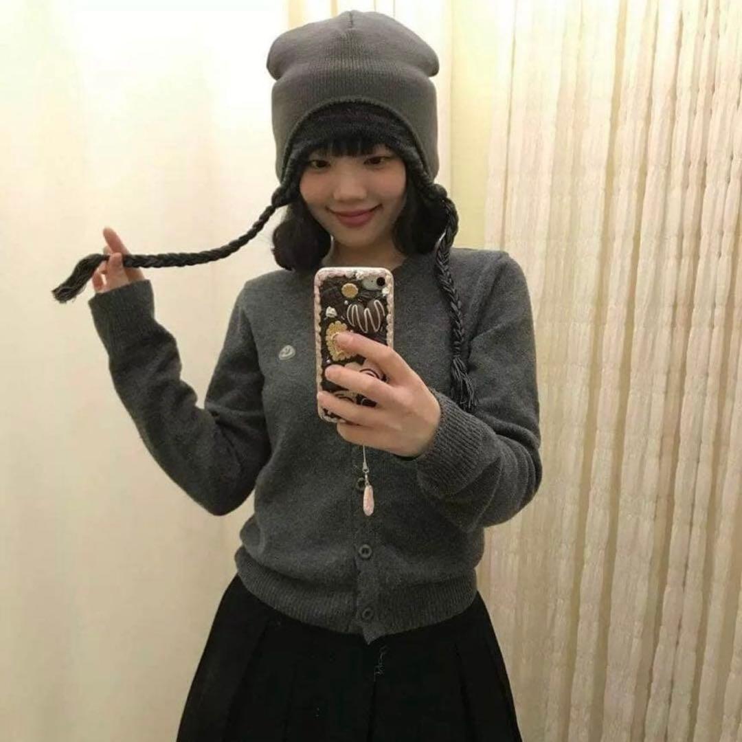 coyseio 三つ編みフェイク2枚組ニット帽直井怜同ニット帽