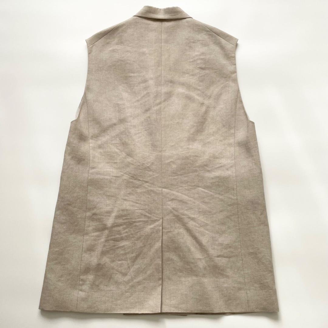 cygne シーニュ リネン ジレ ベスト ベージュ 大人のレイヤード