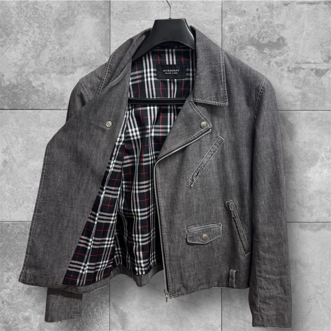 希少★BURBERRY BLACK LABELバーバリー ライダースジャケット