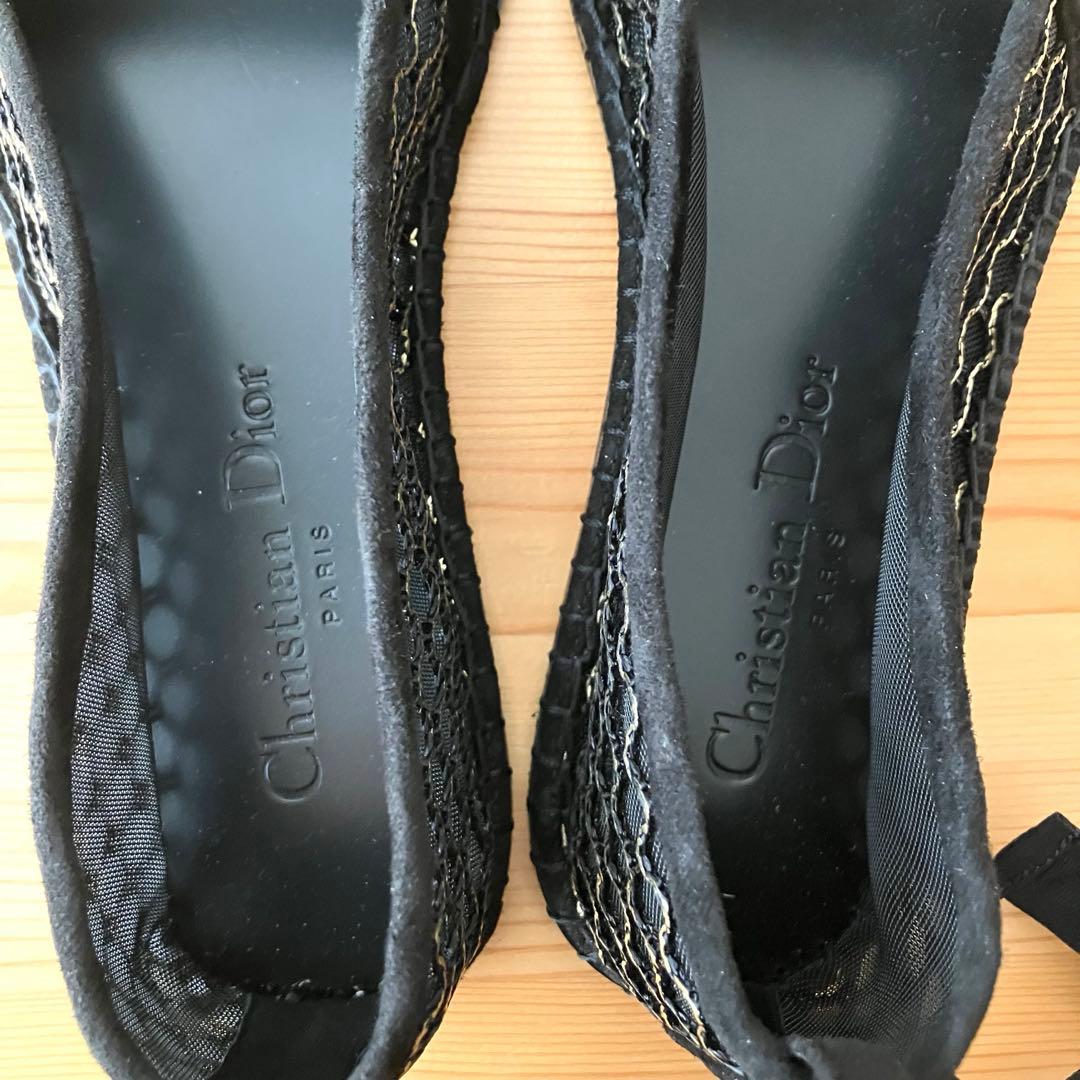 クリスチャンディオール Christian Dior リボンストラップ シューズ