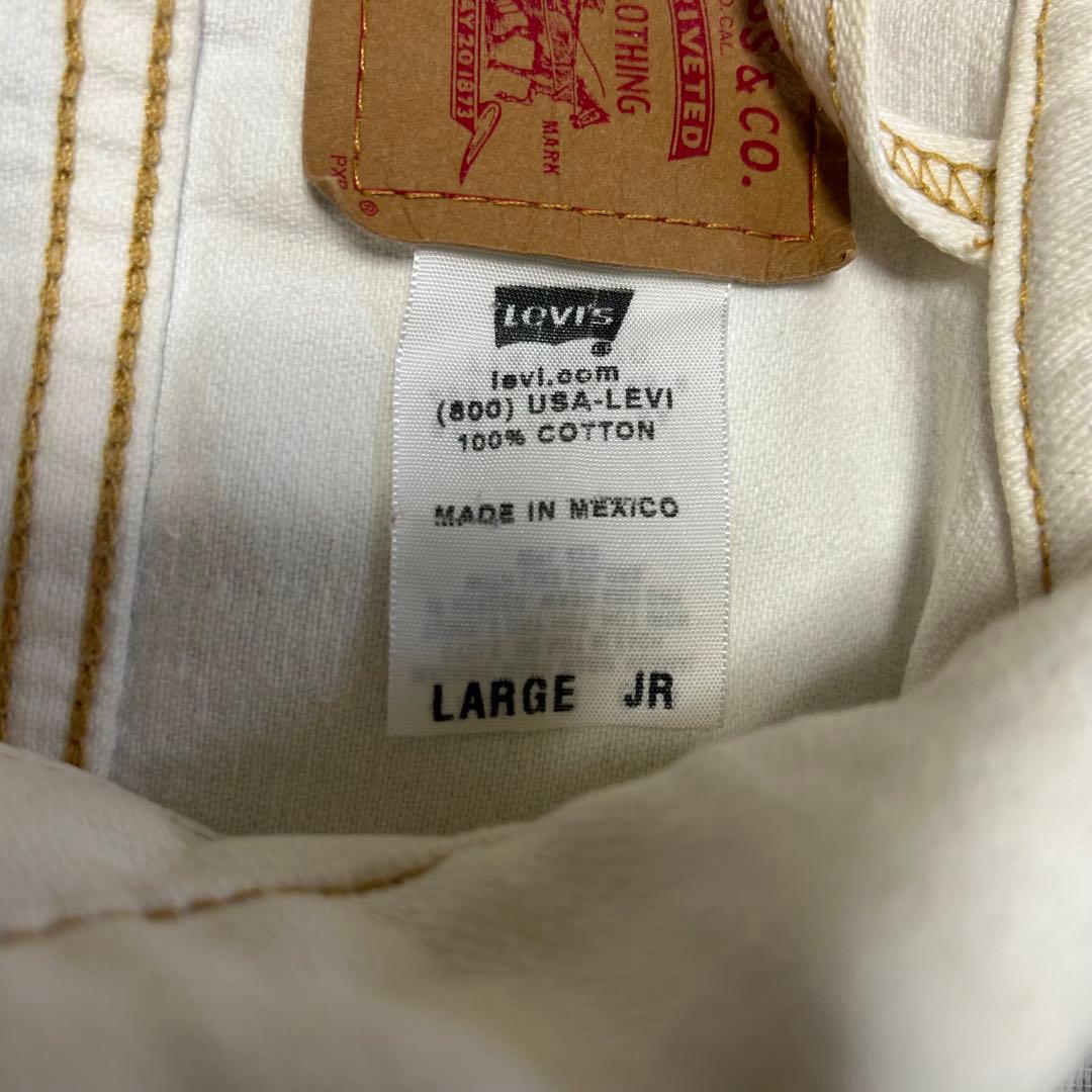 Levi's デニムジャケット ホワイト 生成 ジュニアL ラングラー124mj