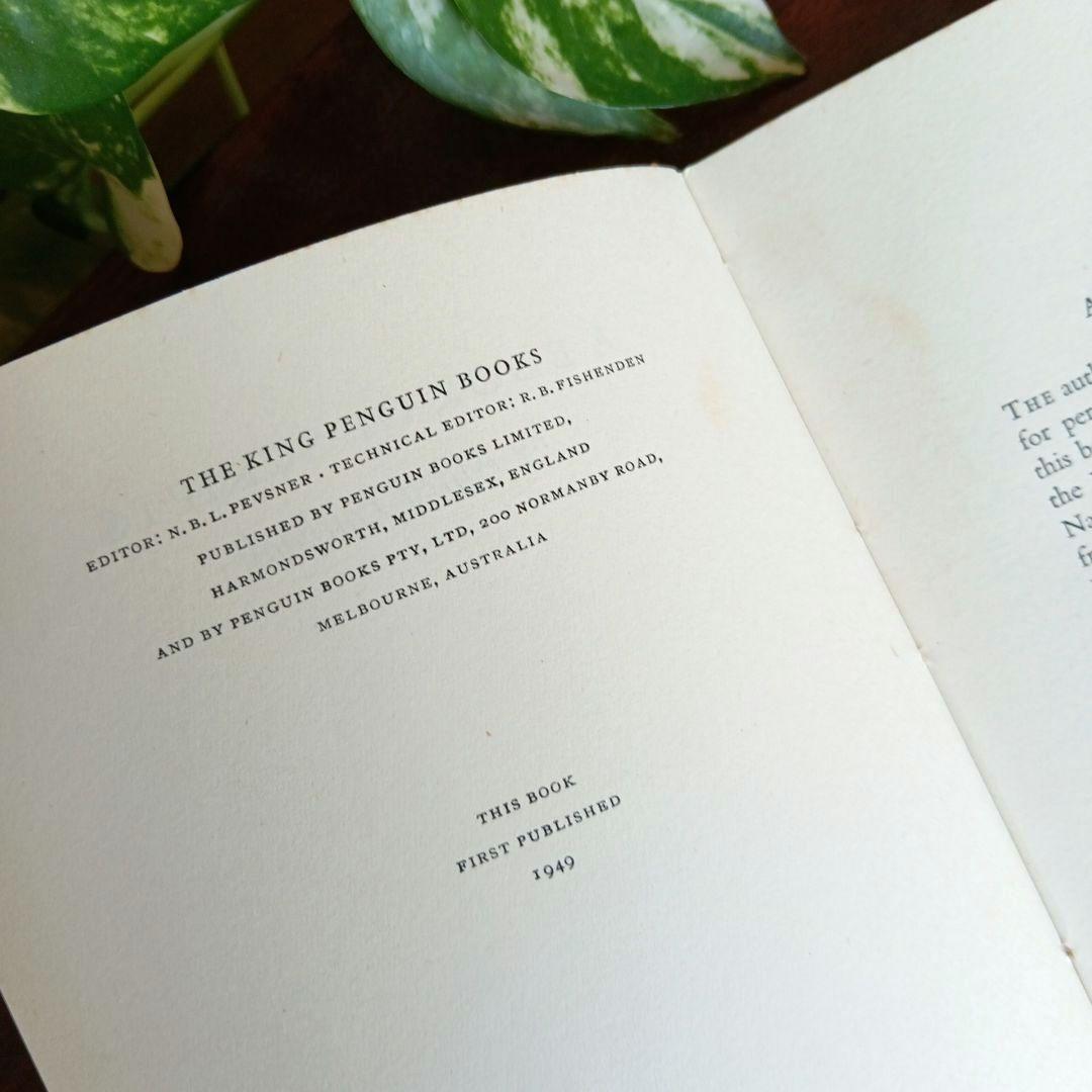 洋書古書1949年　ペンギン文庫　カリグラフィー美しい筆記体　ヴィンテージ　希少