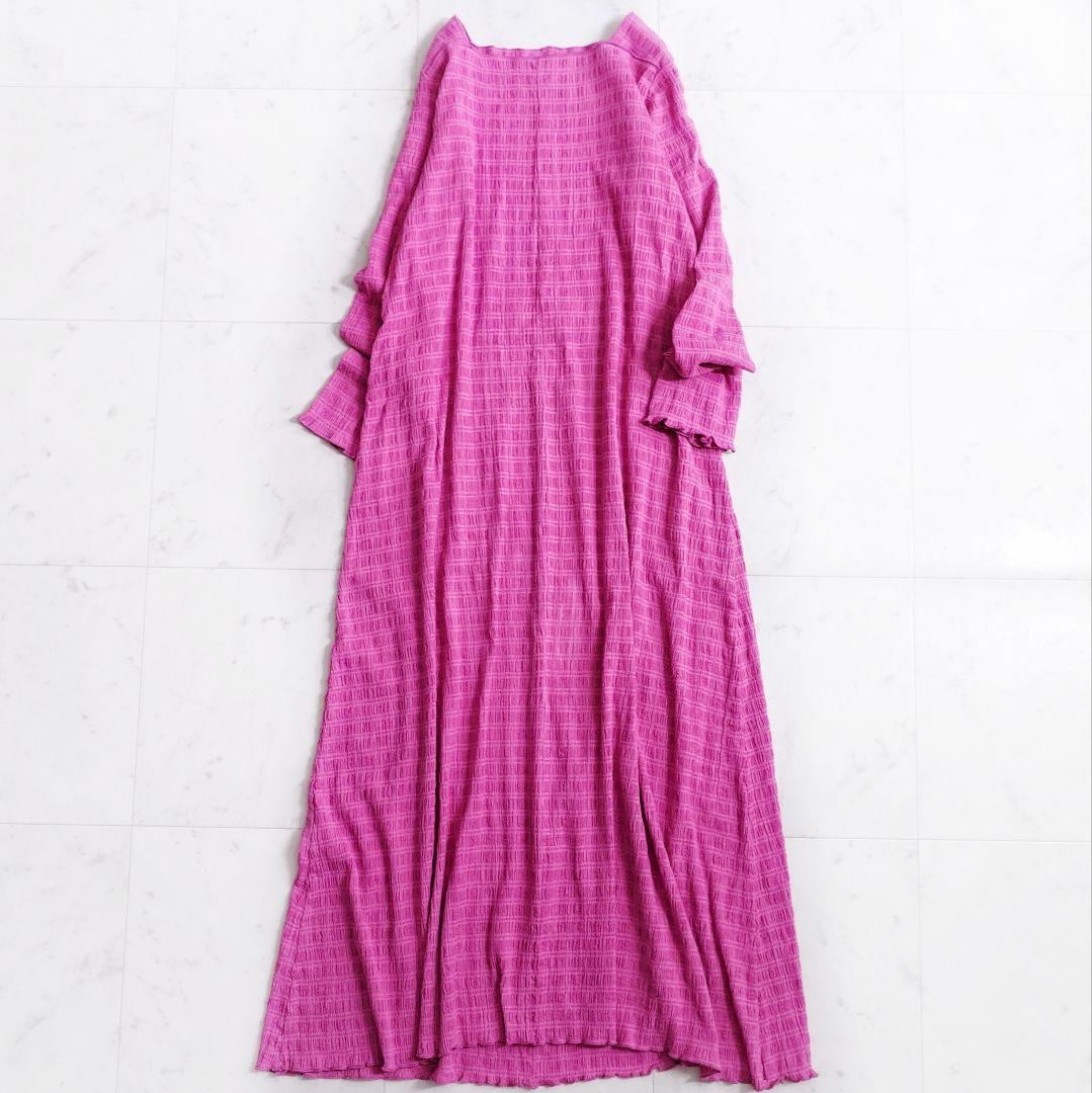 美品✨フィータ Pheeta コットンリネン VERA ロングワンピース ピンク