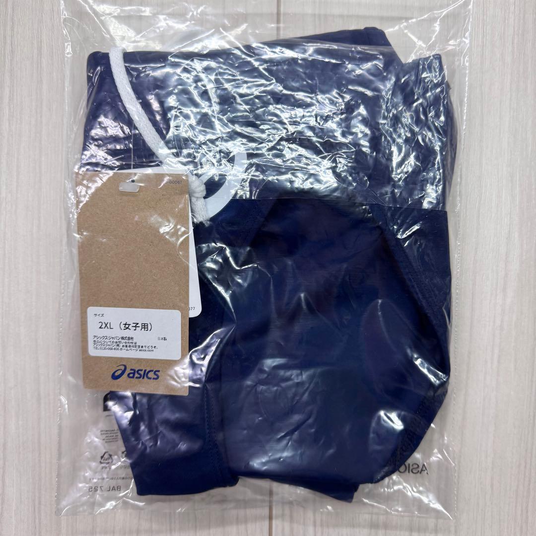 アシックス　女子陸上レーシングショーツ　2XLサイズ　ネイビー単色　新品