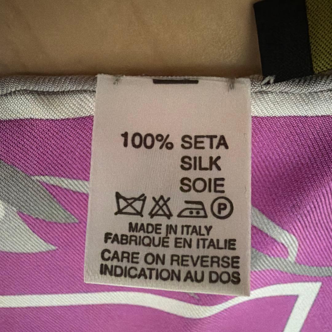 EMILIO PUCCI シルクスカーフ 紫 グレー