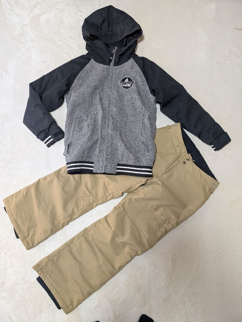 BURTONスノーボードウェア上下セットキッズMバートン②ワッペン