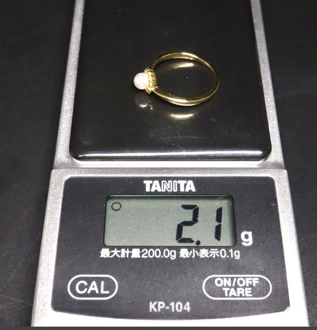 渡*誠様 遺品整理　生前整理　K18 ミキモトパールリング　美品