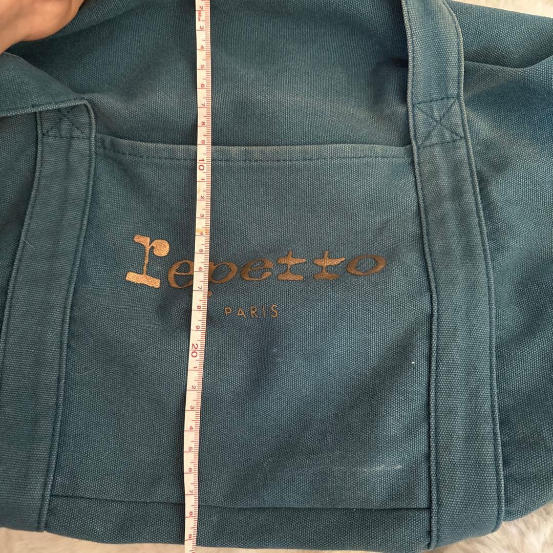 repetto 青 グリーン トートバッグ