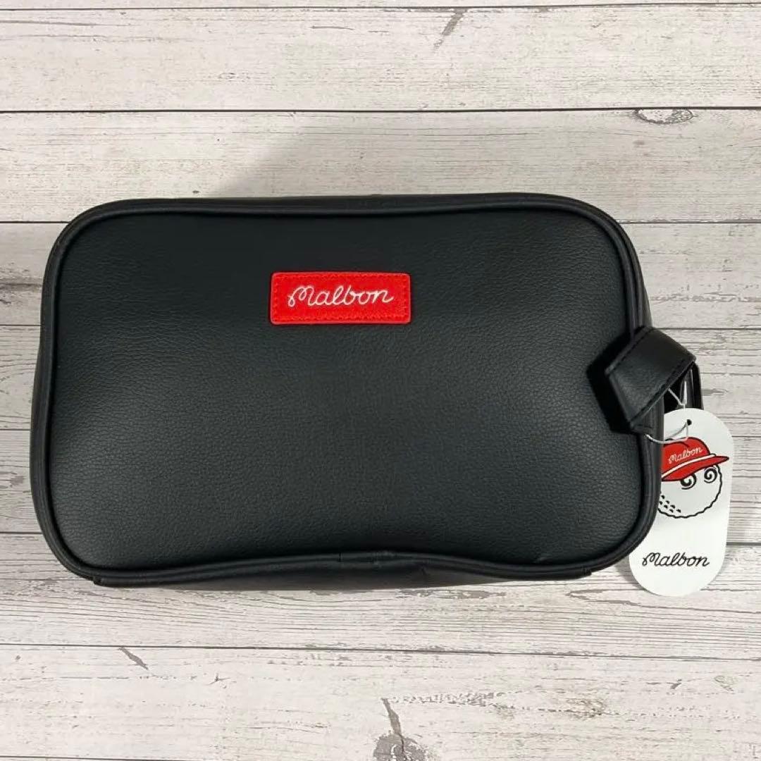 Malbon Golf ゴルフポーチブラック&ホワイト