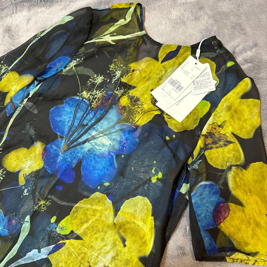 ワンピース Ameri SCAN FLOWER CHIFFON DRESS