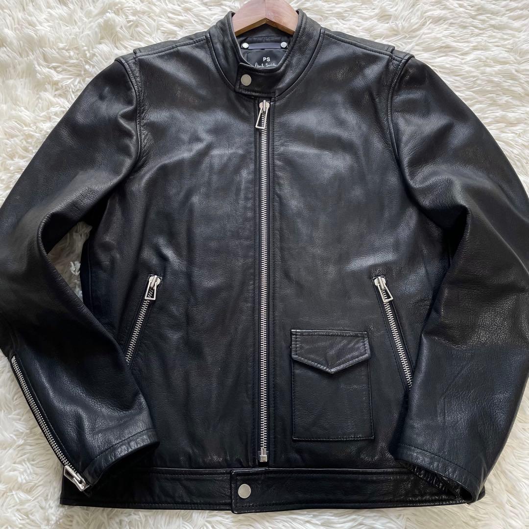 極美品✨ポールスミス　ライダースジャケット　中綿キルティング　近年モデル　黒　L