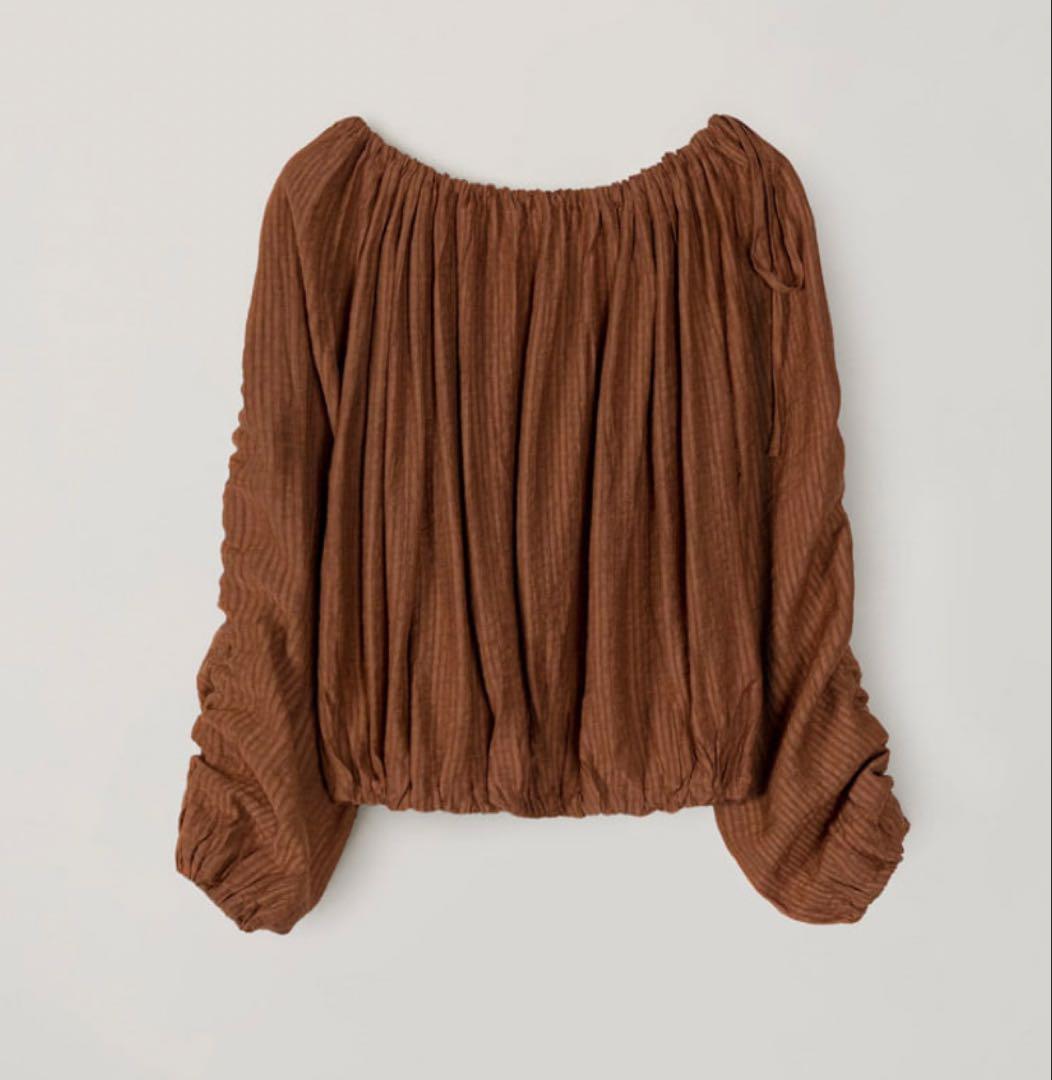 トップス OHOTORO Herbs String Blouse brick