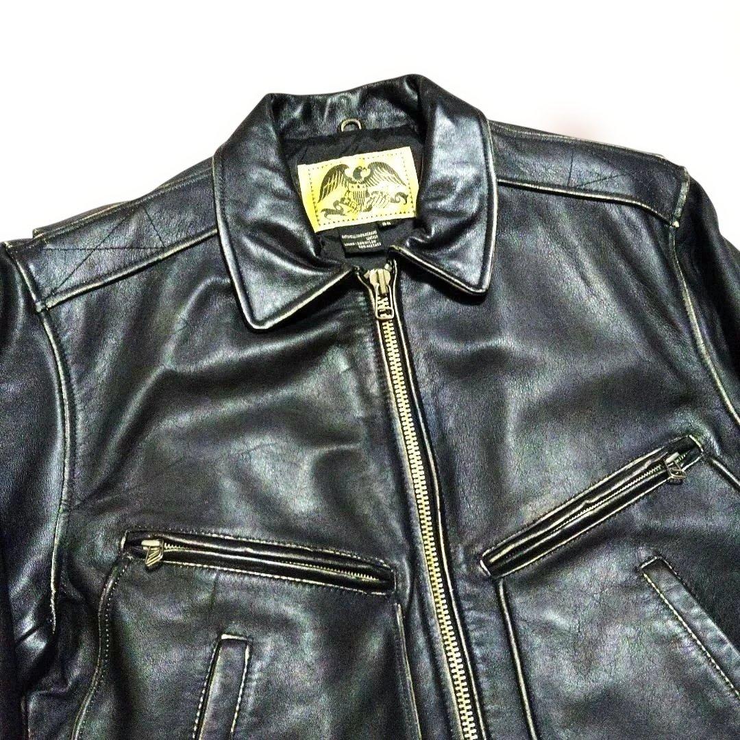 【激渋・本革・ダメージ加工】FIRST LTD　レザーライダースジャケット