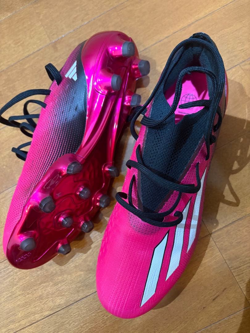 adidas サッカーシューズ ピンク ブラック スパイク