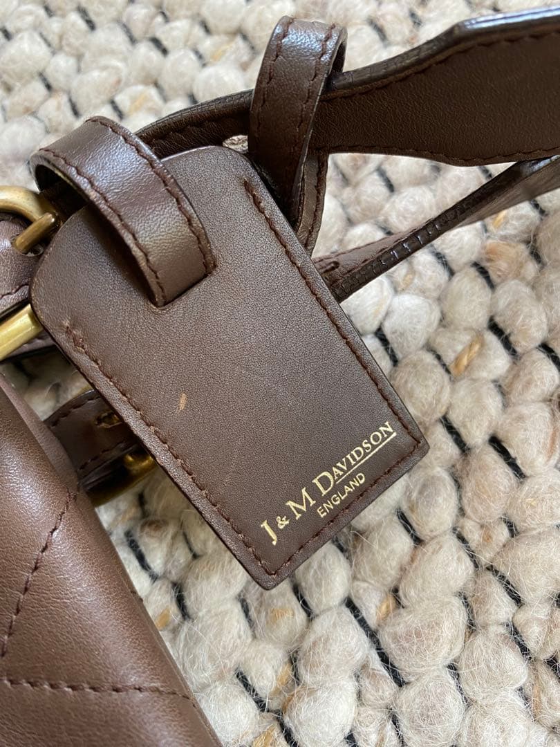 J&M DAVIDSON ブラウンレザーバッグ