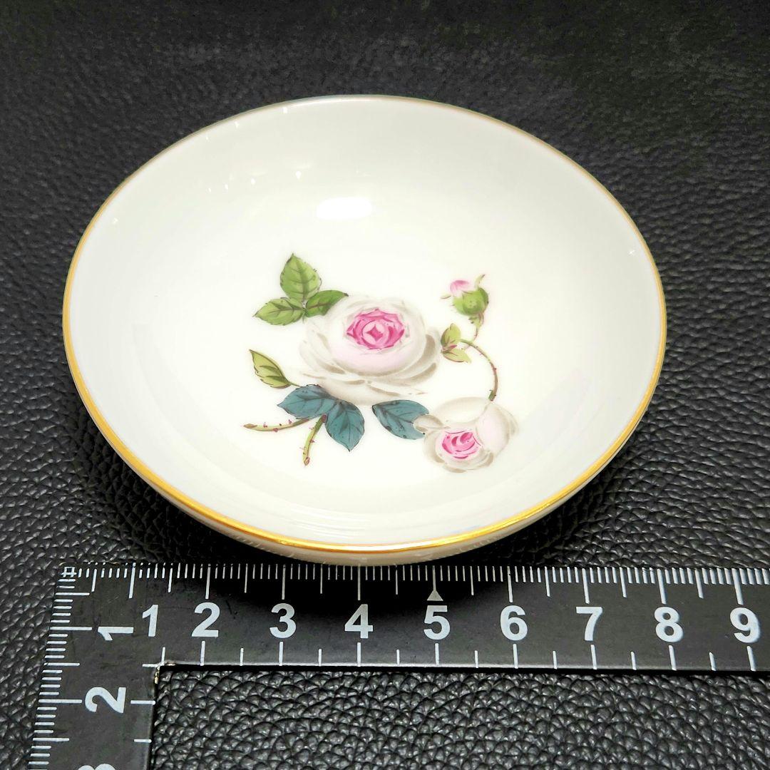 Y3526-1 マイセン ホワイトローズ スモールボウル 小皿　QQQ