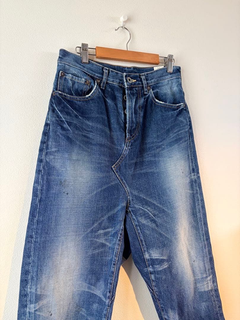 JS WORKS 日本製セルビッジデニム 濃紺 色落ち 36 サルエルパンツ