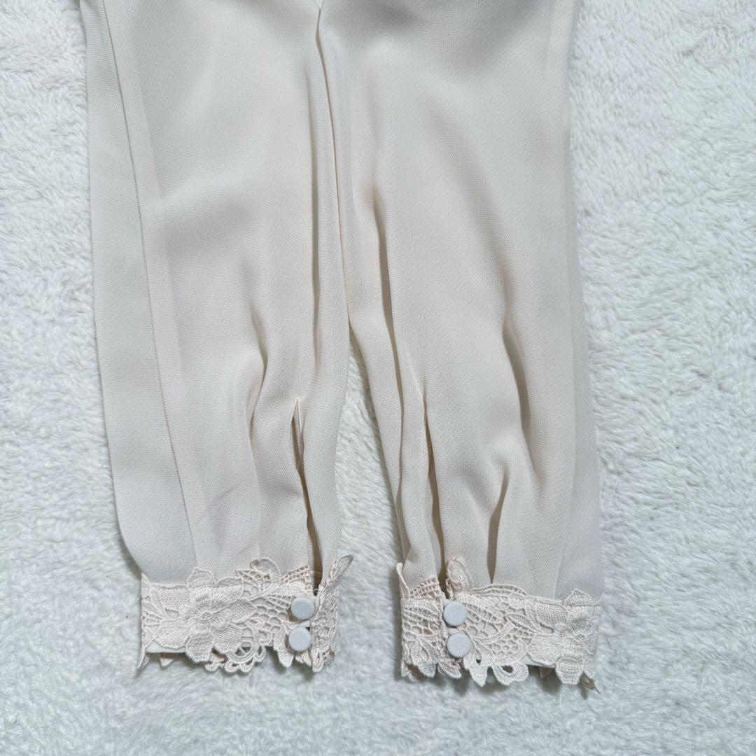 極美品　アナイ　シアードビーレースプリーツワンピース　レース　23SS