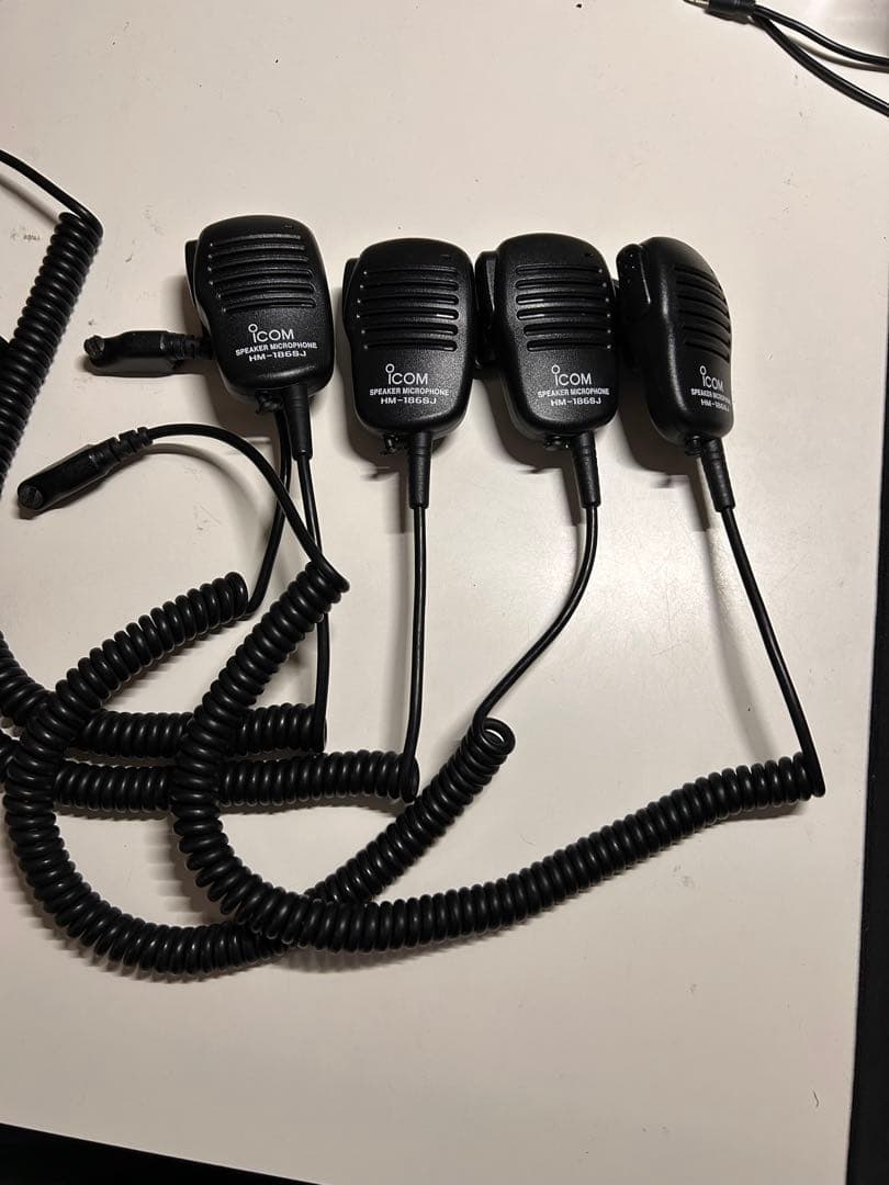 [moro raku]icom HM-186SJ 2台 片耳イヤホン付き