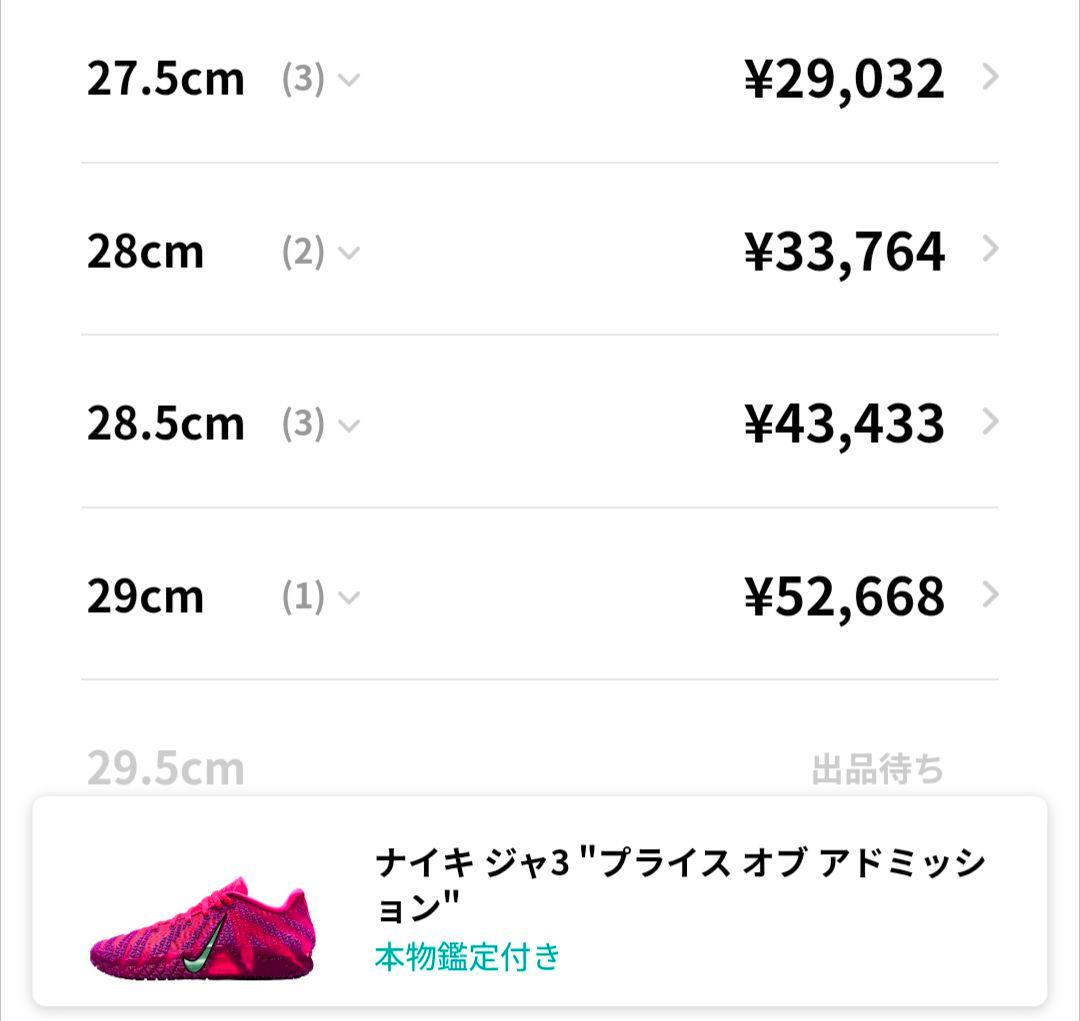 ふ*じ様 NIKE　ja3 28.5cm