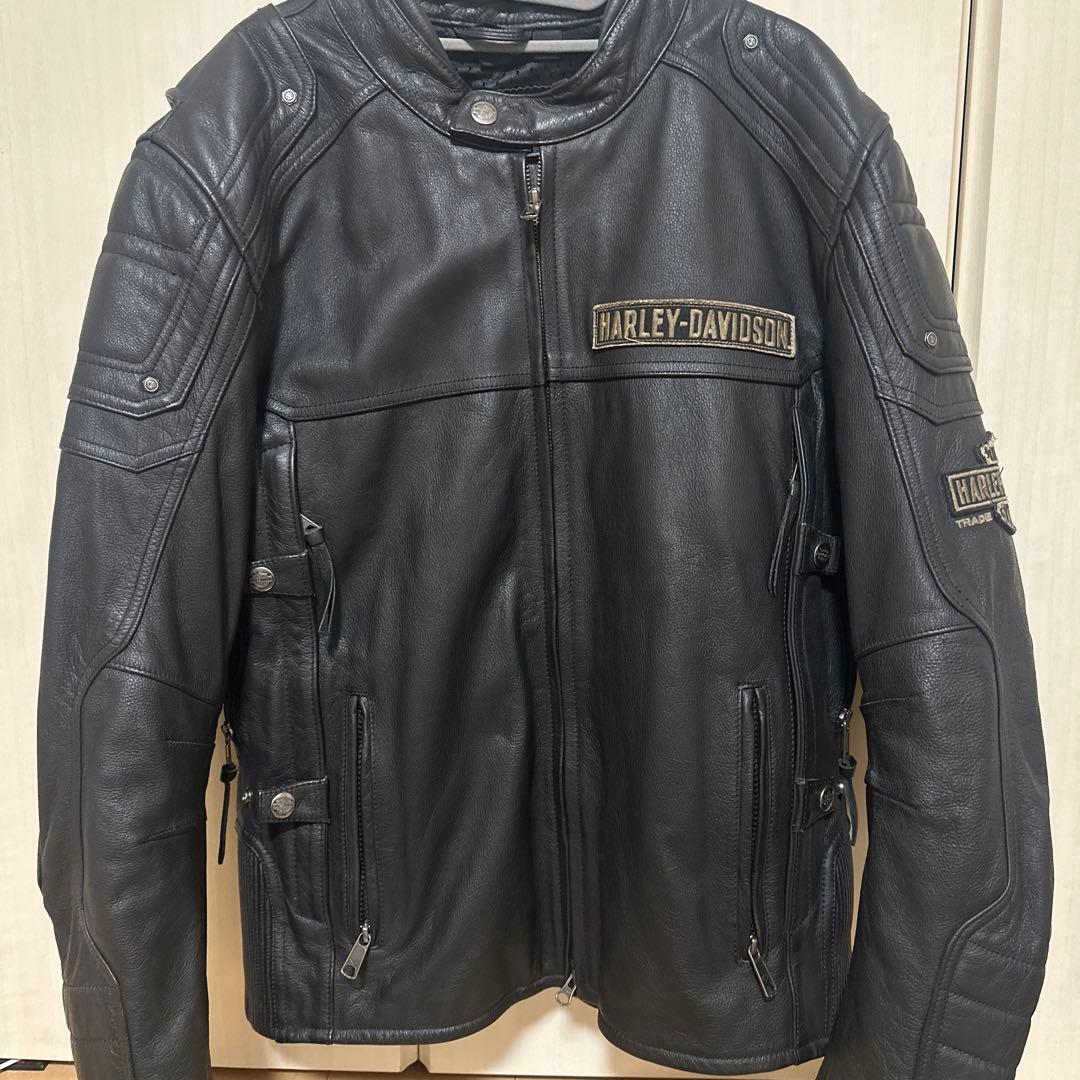 HARLEY-DAVIDSON レザーライダージャケット ブラック