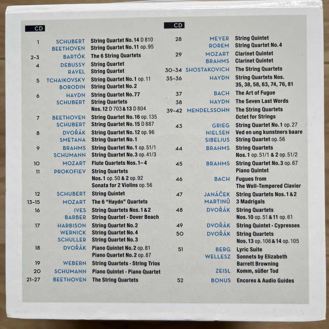 エマーソン弦楽四重奏団　ドイツ・グラモフォン録音全集（52CD）