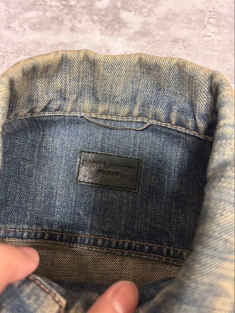 Saint Laurent Paris SS17 デストロイ　デニムジャケット