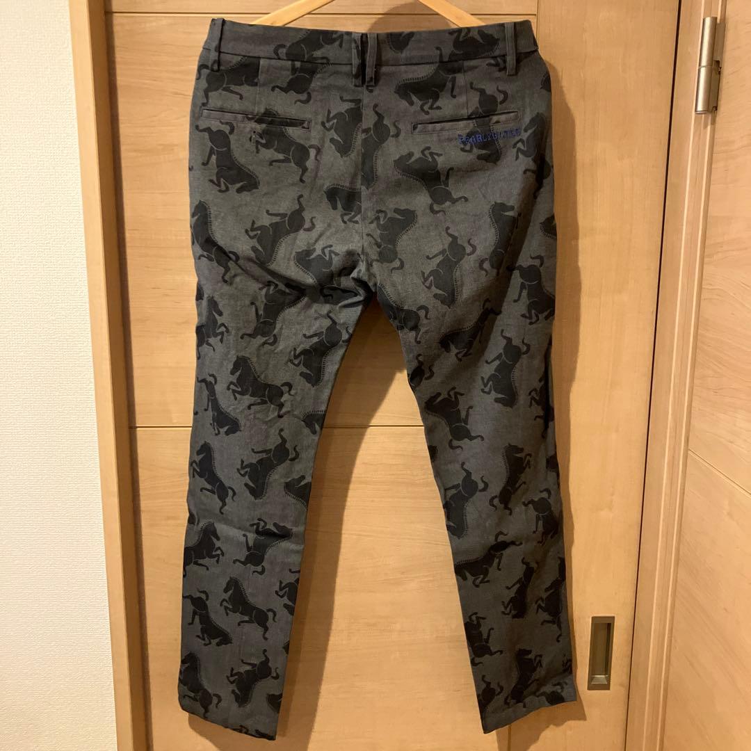 パーリーゲイツ サイズ5 馬　総柄　 スリムフィットパンツ