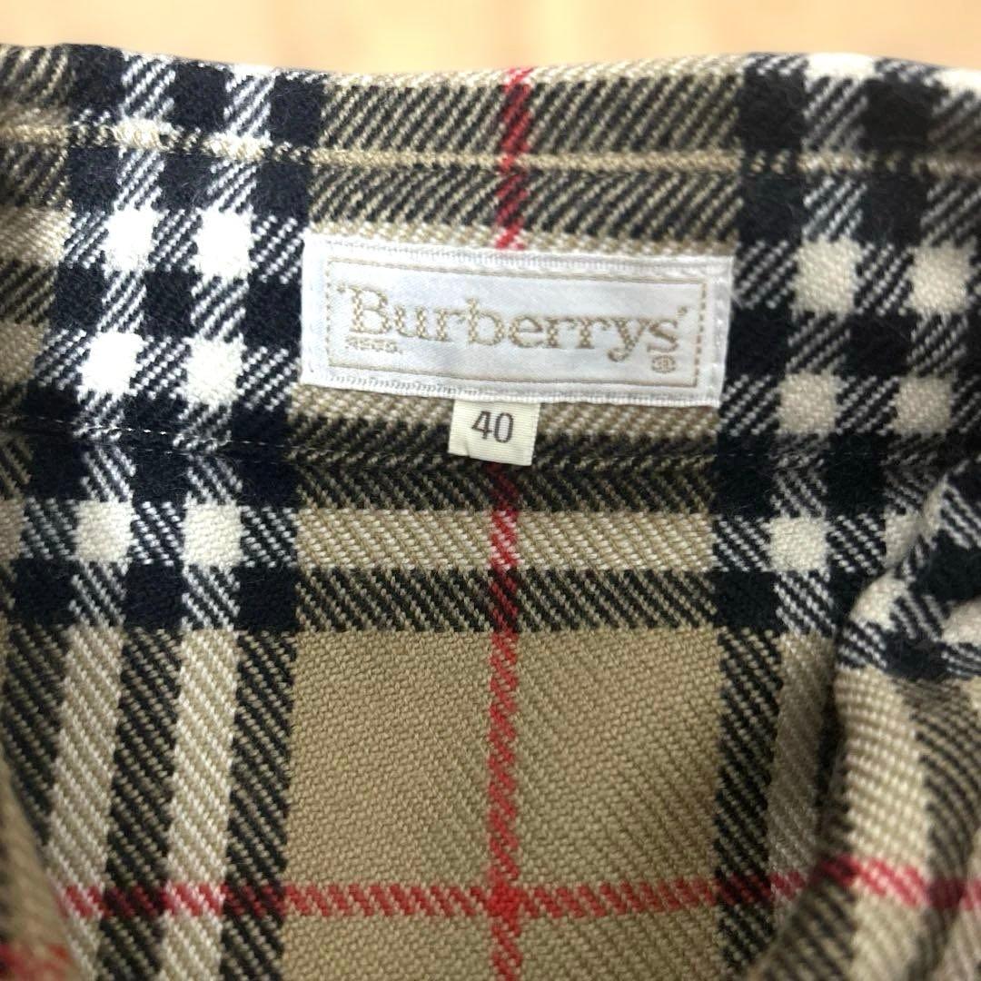 Burberryチェック柄長袖シャツ ベージュ
