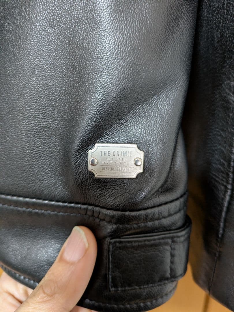 良品！CRIMIE クライミー　ラムレザー　ダブルライダースジャケット　XL