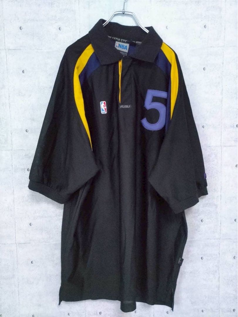 古着 FUBU × NBA コラボ ポロシャツ 黒 XXL