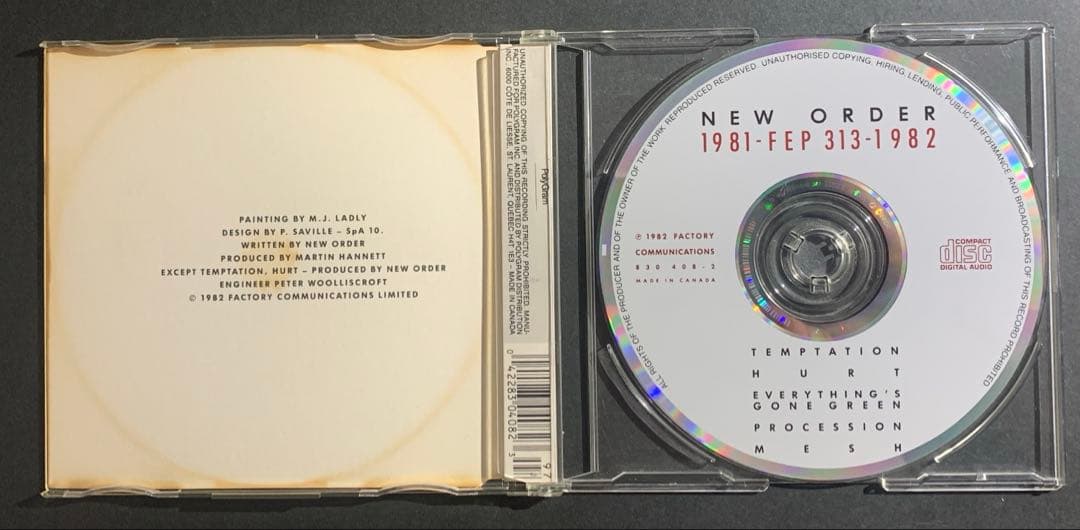 New Order / 1981-1982 カナダ盤CD